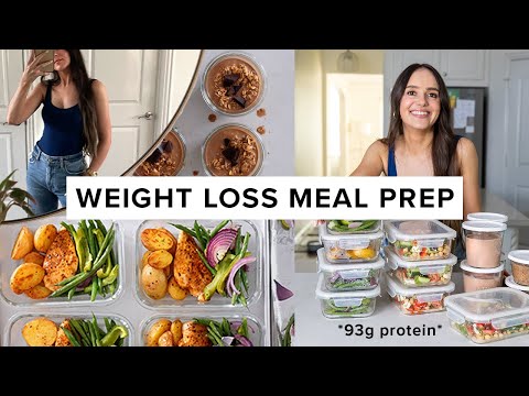 1 hour weight loss meal prep – 93g protein per day + super easy