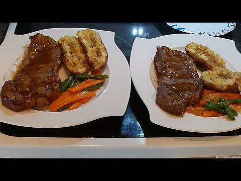 $100 Restaurant Steak Dinner for $30. New York Strip Steak, Double Baked Potatoes, Veg & 2 Stellas
