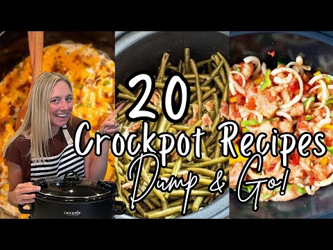 20 DUMP & GO CROCKPOT DINNERS | The Easiest Crockpot Recipes!