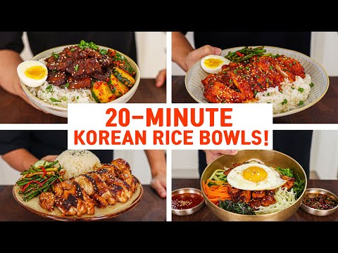 20 Minute Korean Rice Bowl Recipes For Your Busy WEEKNIGHT DINNER!