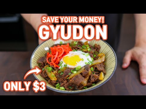 3 Dollar Authentic GYUDON Japanese Beef Rice Bowl (Yoshinoya Style) l Save Your Money