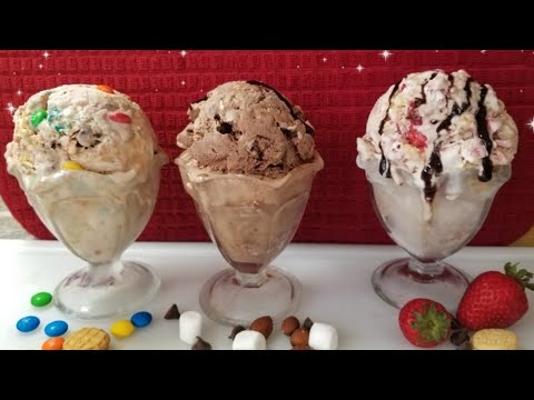 3 EASY Homemade Ice Cream Recipes / 3 INGREDIENTS / No Machine ❤