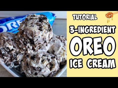 3-Ingredient Oreo Ice Cream! Recipe tutorial #Shorts