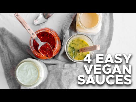 4 Easy Vegan Sauces for bowls, salads, fries and more!