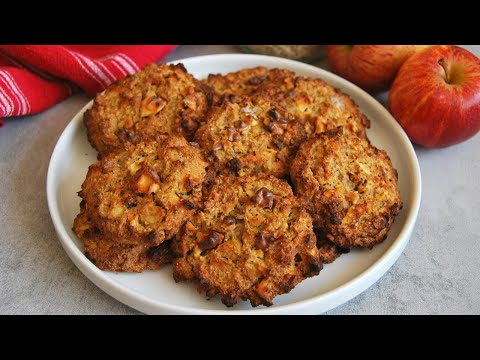 4 INGREDIENT Apple and Oats Cookies Recipe! Apple and Oatmeal Cookies