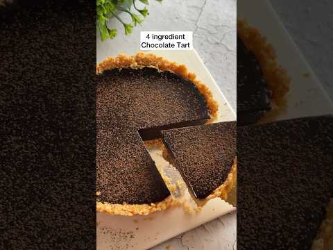 4 ingredient chocolate tart #recipe
