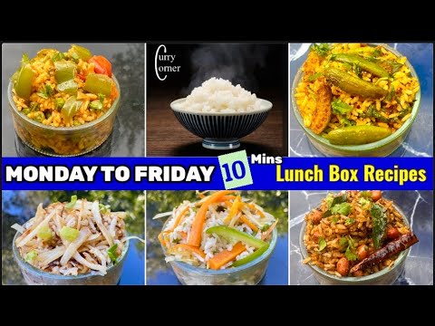 5 Easy Lunch Recipes | School Lunch Box Recipes | Monday-Friday Lunchbox Recipes| Veg Recipes