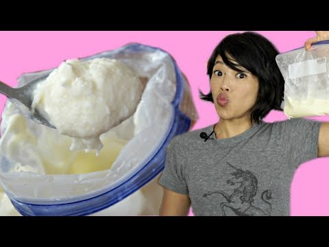 5-MINUTE Homemade ICE CREAM IN A BAG Recipe & Taste Test