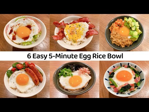 6 Easy 5-Minute Japanese Breakfast Recipe – Egg Rice Bowl | For Beginners