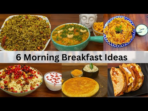6 Morning Breakfast Ideas | South Indian to Fusion Recipes | Easy breakfast recipes| Chola's kitchen