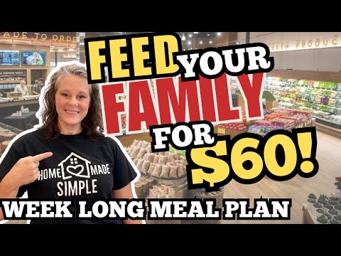 $60 for 100+ MEALS!✨ FAMILY MEAL PLAN✨Easy & Healthy✨RECIPES Included #BudgetMeals #easyfamilymeals