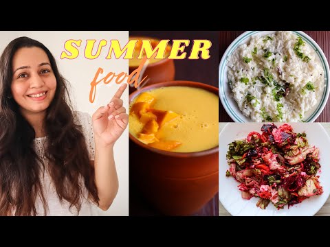 7 SUMMER FOOD Ideas | Indian Recipes (light & healthy), Summer Salads, Summer Drinks