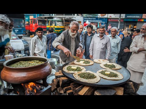 70/- Rs 70 YEAR'S OLD ROADSIDE PURE DESI PUNJABI BREAKFAST | SAAG MAKHAN PARATHA – CHEAP BREAKFAST
