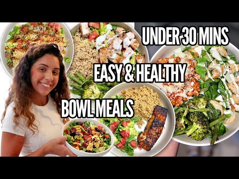 A WEEK OF DINNERS AT HOME! 7 EASY/HEALTHY BOWL MEALS