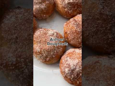 Airfryer Doughnuts 🤌🏻✨ So good! Full recipe in the comments #airfryer #airfryerrecipe #easybaking