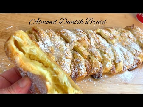 Almond filled danish/Almond Danish pastry/Danish pastry with Almond filling/ALMOND DANISH
