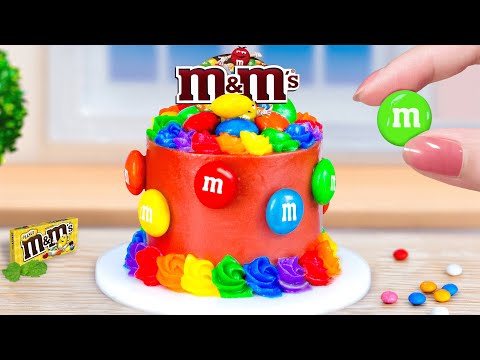 Amazing M&M Cake | Satisfying Miniature M&M Cake Decorating | Colorful M&M Cake