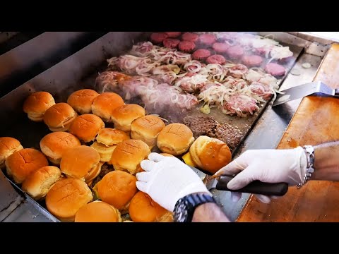 American Street Food – The BEST BURGERS in America Compilation!