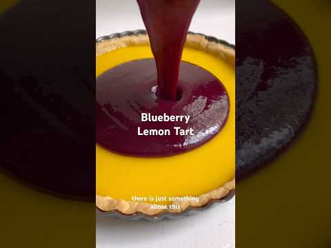 an insane blueberry lemon tart!! #dessert #baking #lemontart #fruittart
