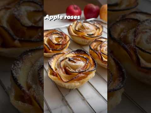 Apple Puff Pastry Roses🥐🌹#shorts #pastry #puff #applerecipe #viral