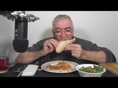 ASMR Eating a Spaghetti Dinner Whispering