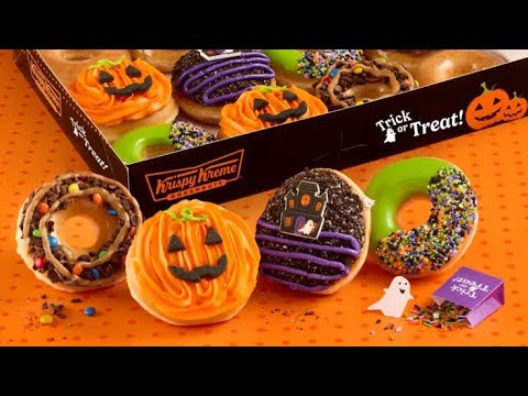 ASMR Halloween Donuts: Tapping Spooky Skremes for Chilling Sounds  (Krispy Kreme)