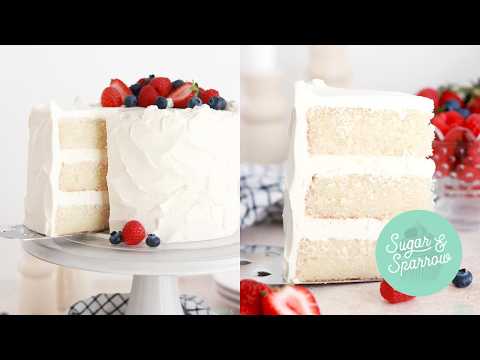 Bakery-Style White Cake Recipe That's SO SOFT & MOIST!