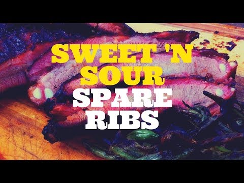 BBQ Sweet 'n Sour St Louis Spare Ribs on the Weber Kettle Grill