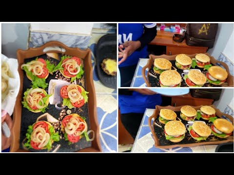 Beef Burger Recipe/ Home Made Juicy Burger/ The Sweetest Berry milkshake