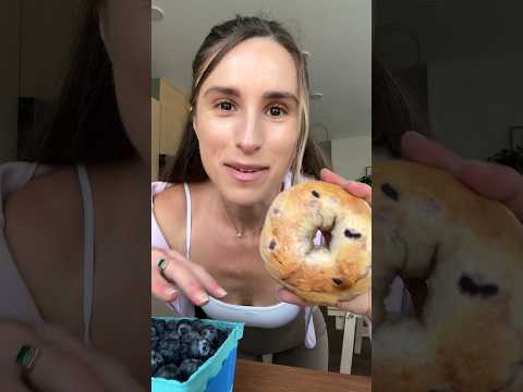 Blueberry sourdough bagels from scratch #bagels #baking #homemadefood #sourdough #recipe