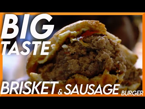 Breakfast Sausage & Brisket BURGER – Extra Juicy burger on the Pit Boss pellet grill and smoker.