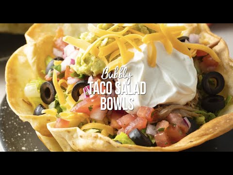 Bubbly Taco Salad Taco Shell Bowls