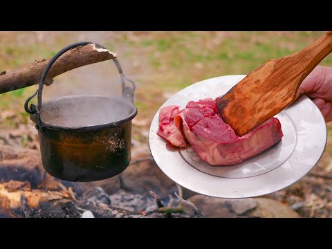 Campfire Cooking – A Pound Of Meat