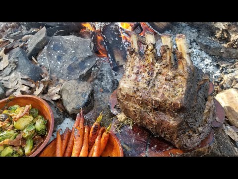 Campfire Prime Rib Roast – Cooking Christmas Feast over Campfire. How to Sous Vide Prime Rib Hack