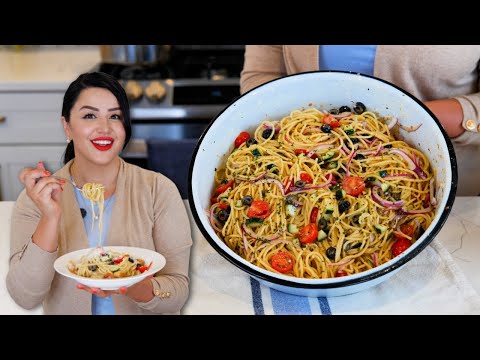 Cheap & Easy EATS: COLD SPAGHETTI PASTA SALAD RECIPE ( Easy Ingredient Recipe )