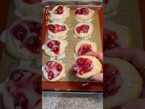 Cherry Cheesecake Danish with Crescent Rolls #easyrecipe #cooking #food #recipe #dessert