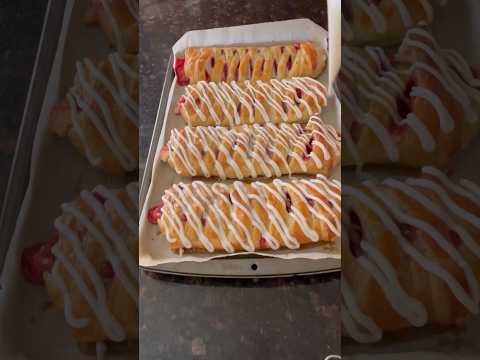 Cherry Cream Cheese Danish Kringle #danish #dessert #pastry