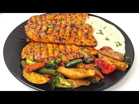 Chicken Steak with White Garlic Sauce | Quick Delicious Chicken Steak Recipe