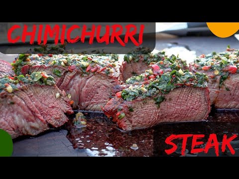 Chimichurri Filet Mignon Steak Dinner  [Cooked On The PK 360 Grill Charcoal Grill]