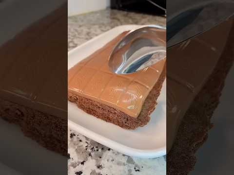 Chocolate cake with a whole block of chocolate on top 🔝