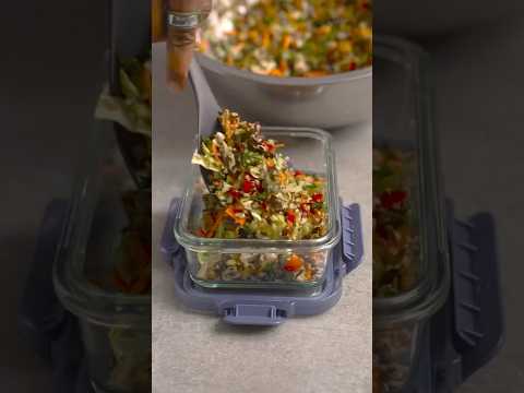 Chopped Salad Meal Prep – Prevent Food Waste with This Easy Salad Bowl Recipe #saladrecipe