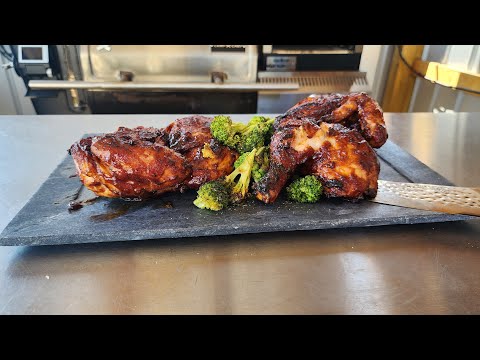 Classic Barbecue Chicken on the pit.