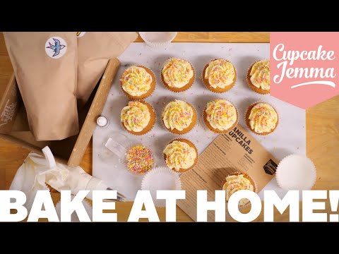 Classic Vanilla Cupcake Recipe & Tutorial | Bake at Home | Cupcake Jemma