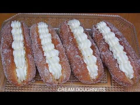CREAM DOUGHNUTS RECIPE | HOMEMADE CREAM DOUGHNUTS