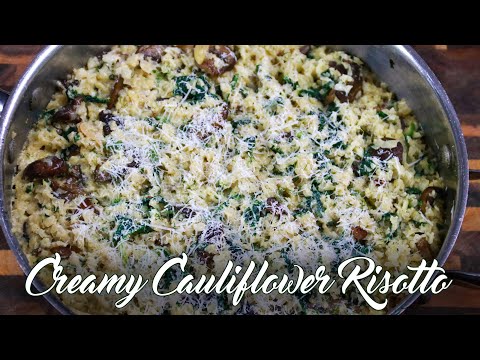 Creamy Cauliflower Risotto | Keto-friendly Low-Carb Mushroom Risotto | CarnalDish