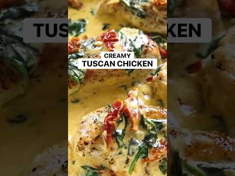 Creamy Tuscan Chicken Only 357 Calories! #tuscanchicken #easycook #chickenrecipe