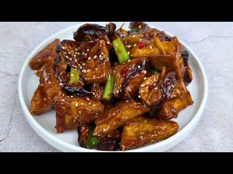 Crispy Eggplant and TOFU Stir Fry Recipe | Vegan Vegetarian Plant-based | Air Fryer Recipe