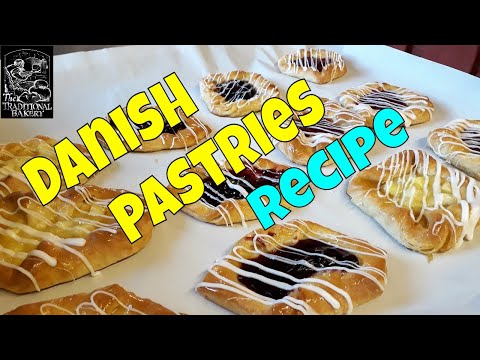 Danish Pastries how to Recipe Demonstration in the Bakery