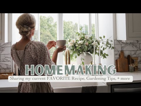 Day in my Life as a Homemaker/ sourdough croissants recipe, gardening tips, clothing try on