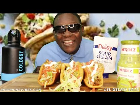 DEEP FRIED CRUNCHY PITA BREAD TACOS MUKBANG | EATING SHOW  | I HAVE SEVERE CLAUSTRAPHOBIA